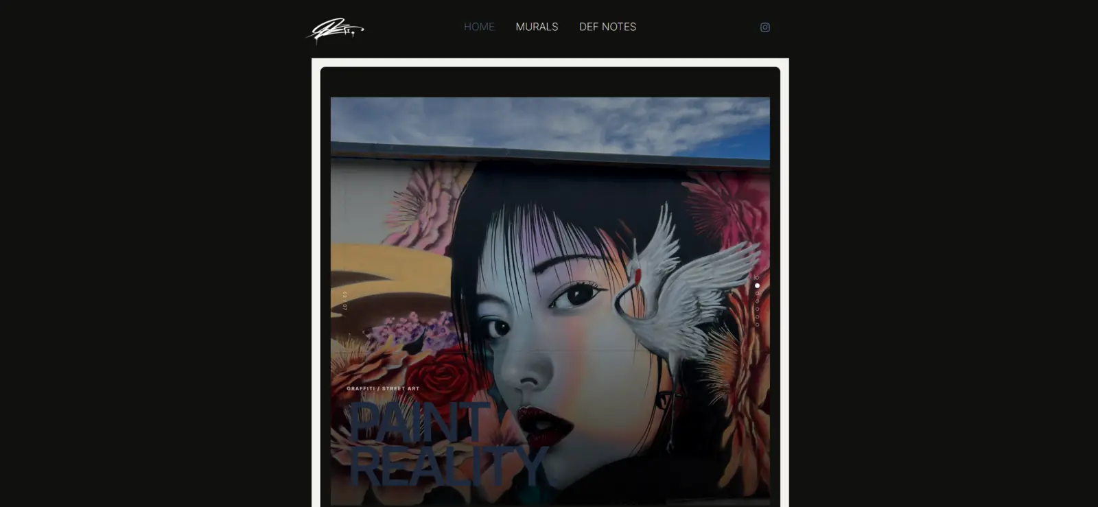 Screenshot der Startseite von def-notes.com